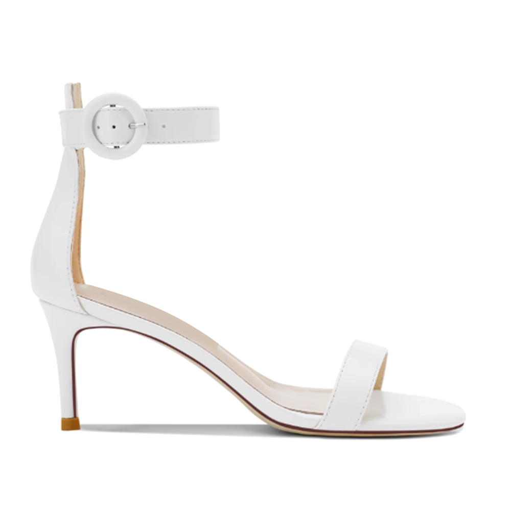 Ankle Strap Mid Heel Sandals - 6cm