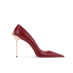 Leather Mid Heel Pumps
