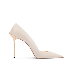 Leather Mid Heel Pumps