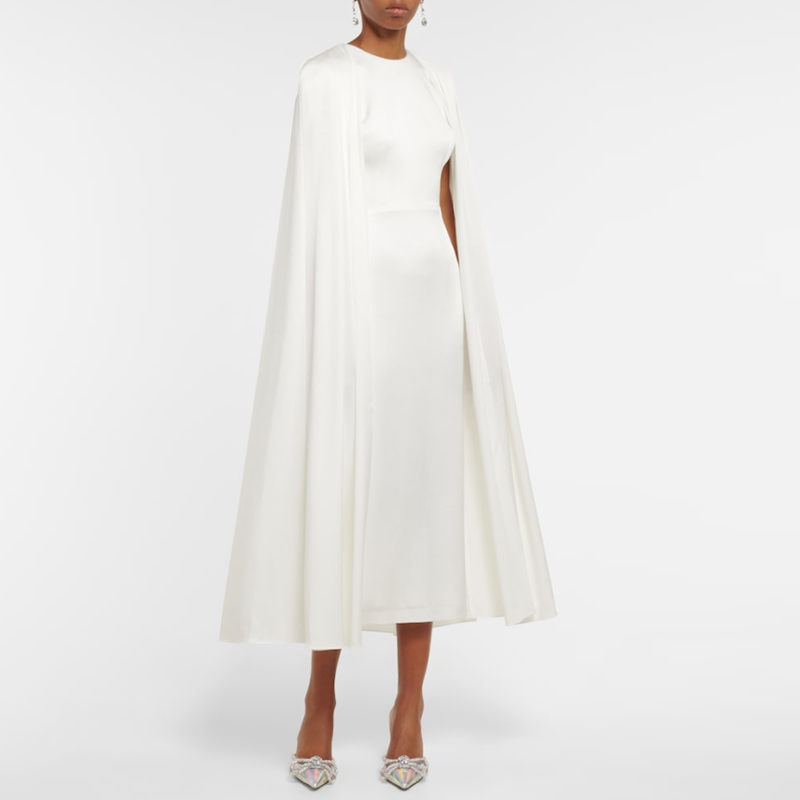 Cape Evening Dress Gown