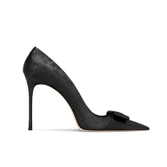 Bow Mid Heel Pumps - 8cm