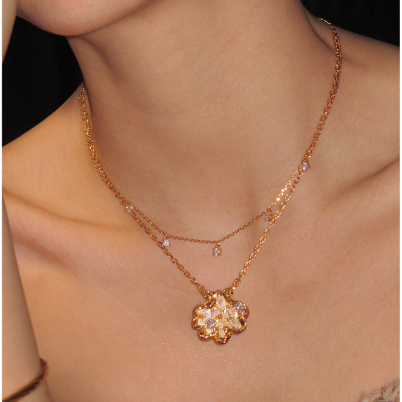 Diamante Double Layers Necklace