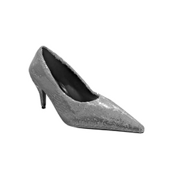Sequinned Mid Heel Pumps