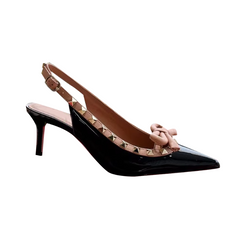 Studded Mid Heel Sandals - 7cm