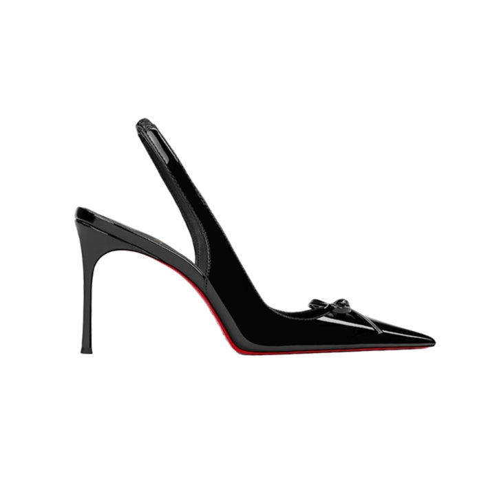 Bow Slingback Mid Heel Sandals - 6cm