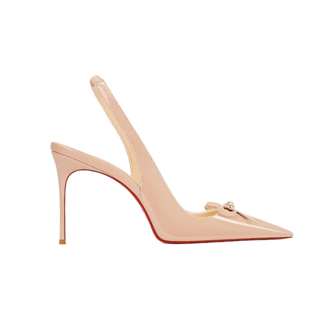 Bow Slingback Mid Heel Sandals - 6cm
