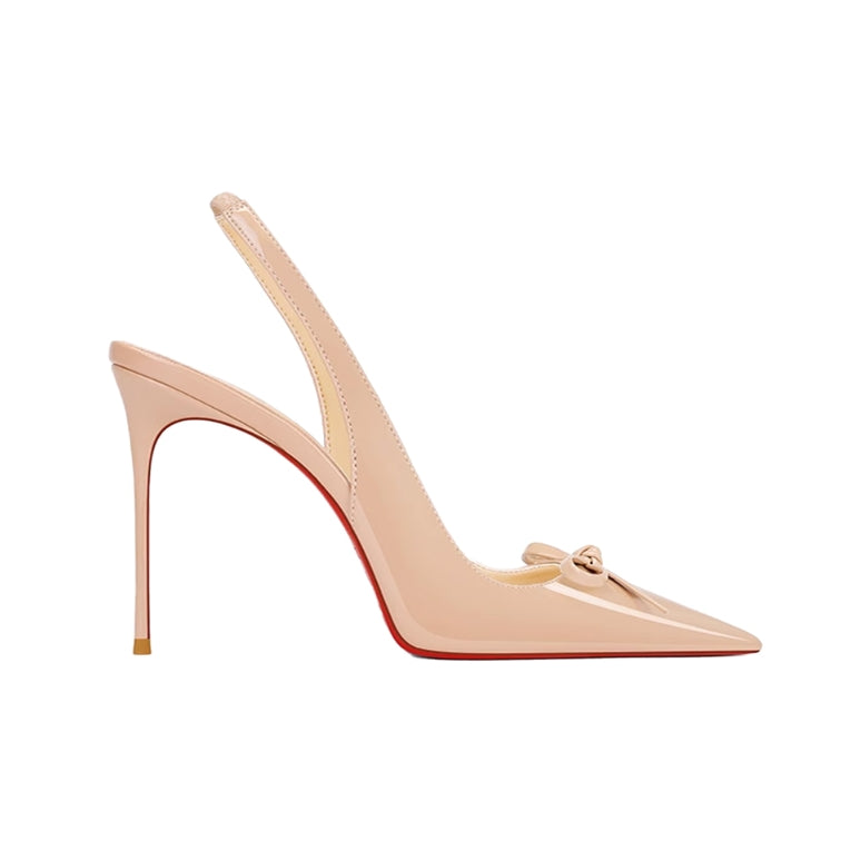 Bow Slingback Mid Heel Sandals - 8cm