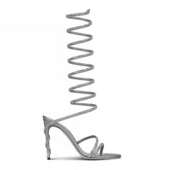 Diamante Wrap High Heel Sandals