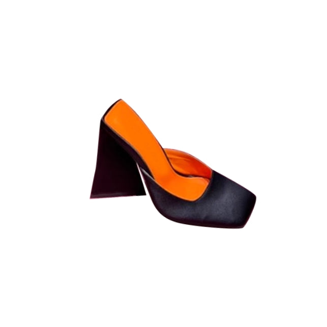 Triangle Heel Mules Sandals