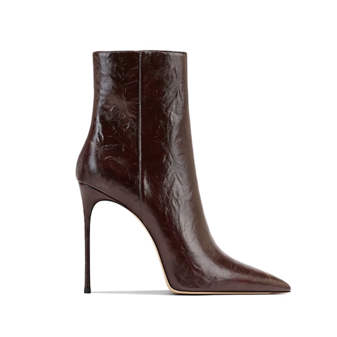 Stiletto High Heel Ankle Boots - 10cm