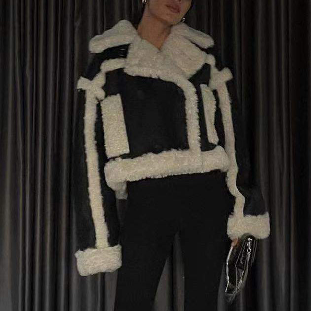 Bi-Color Shearling Jacket
