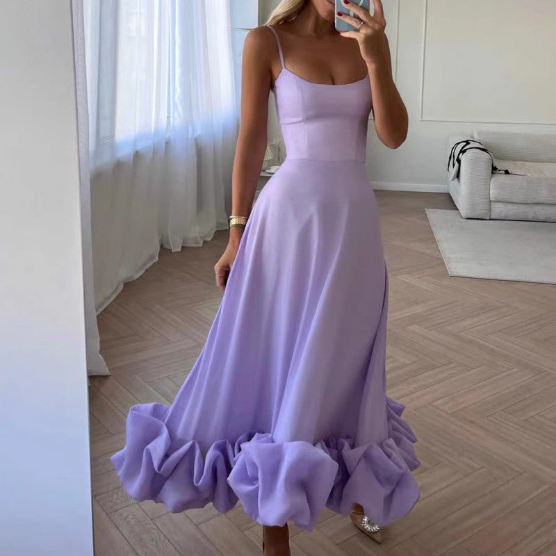 Ruffled Hem Cami Dress