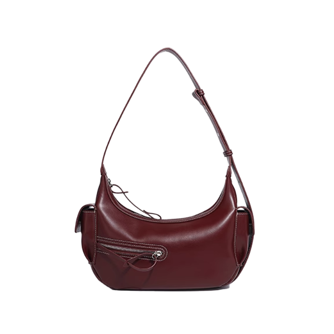 Zip Leather Tote Bag
