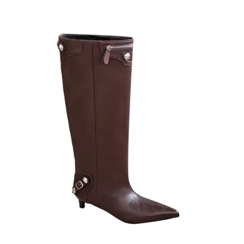 Studded Knee High Boots