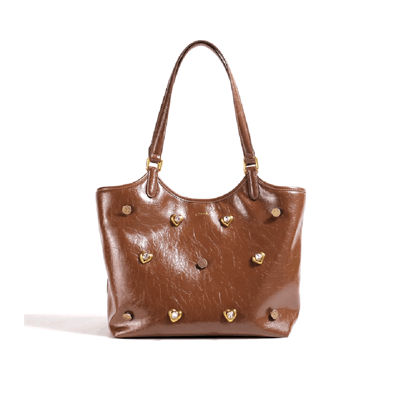 Diamante Heart Oversized Tote Bag
