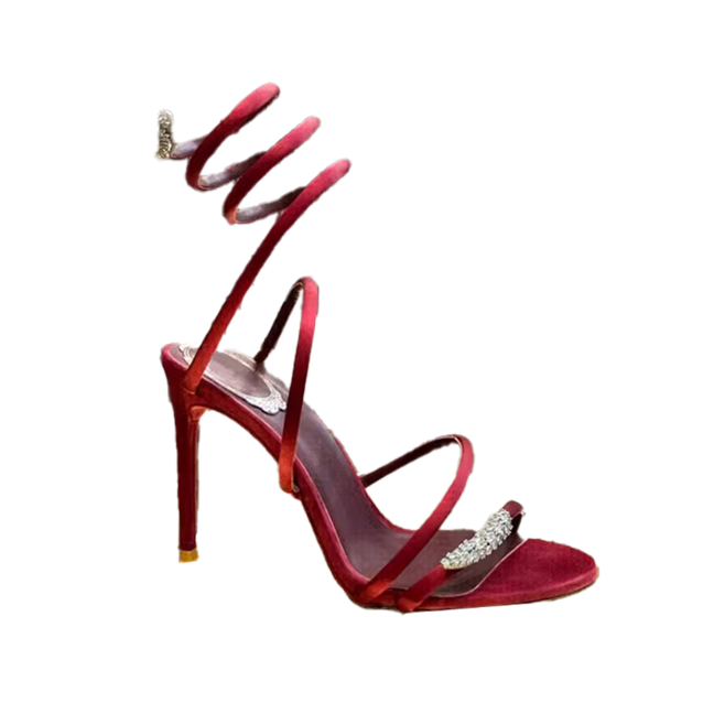 Diamante Wrap High Heel Sandals