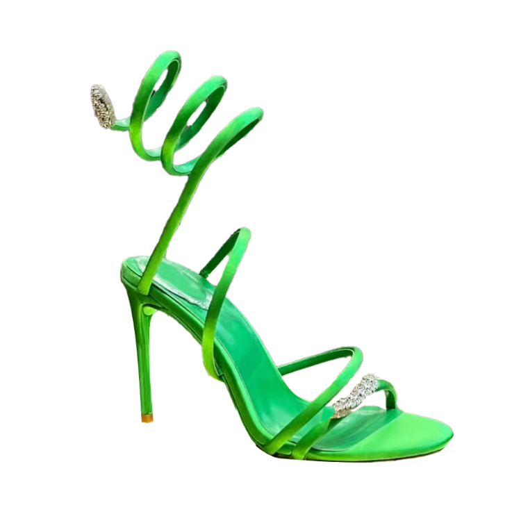 Diamante Wrap High Heel Sandals