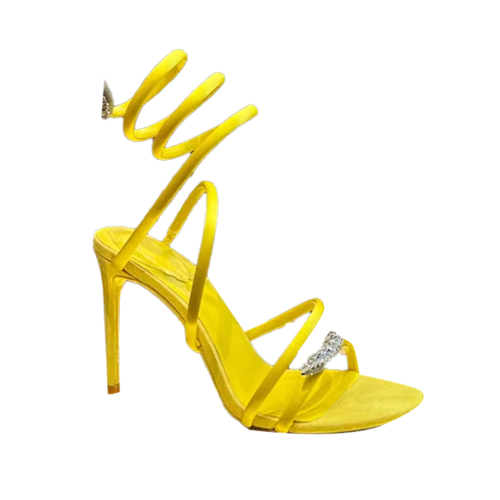 Diamante Wrap High Heel Sandals