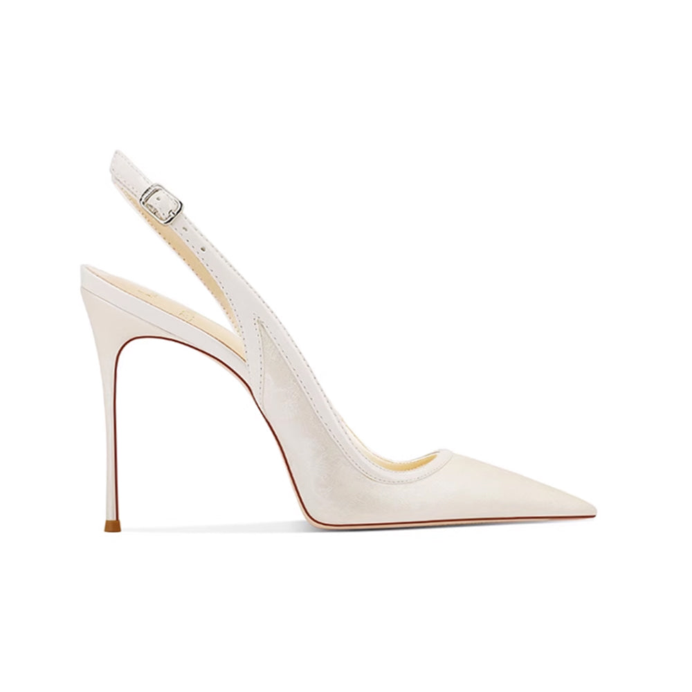 Slingback Mid Heel Sandals - 8cm
