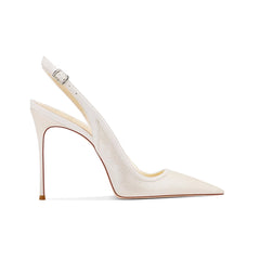 Slingback Mid Heel Sandals - 8cm