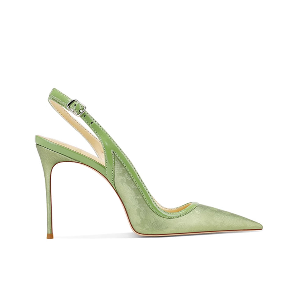 Slingback Mid Heel Sandals - 6cm