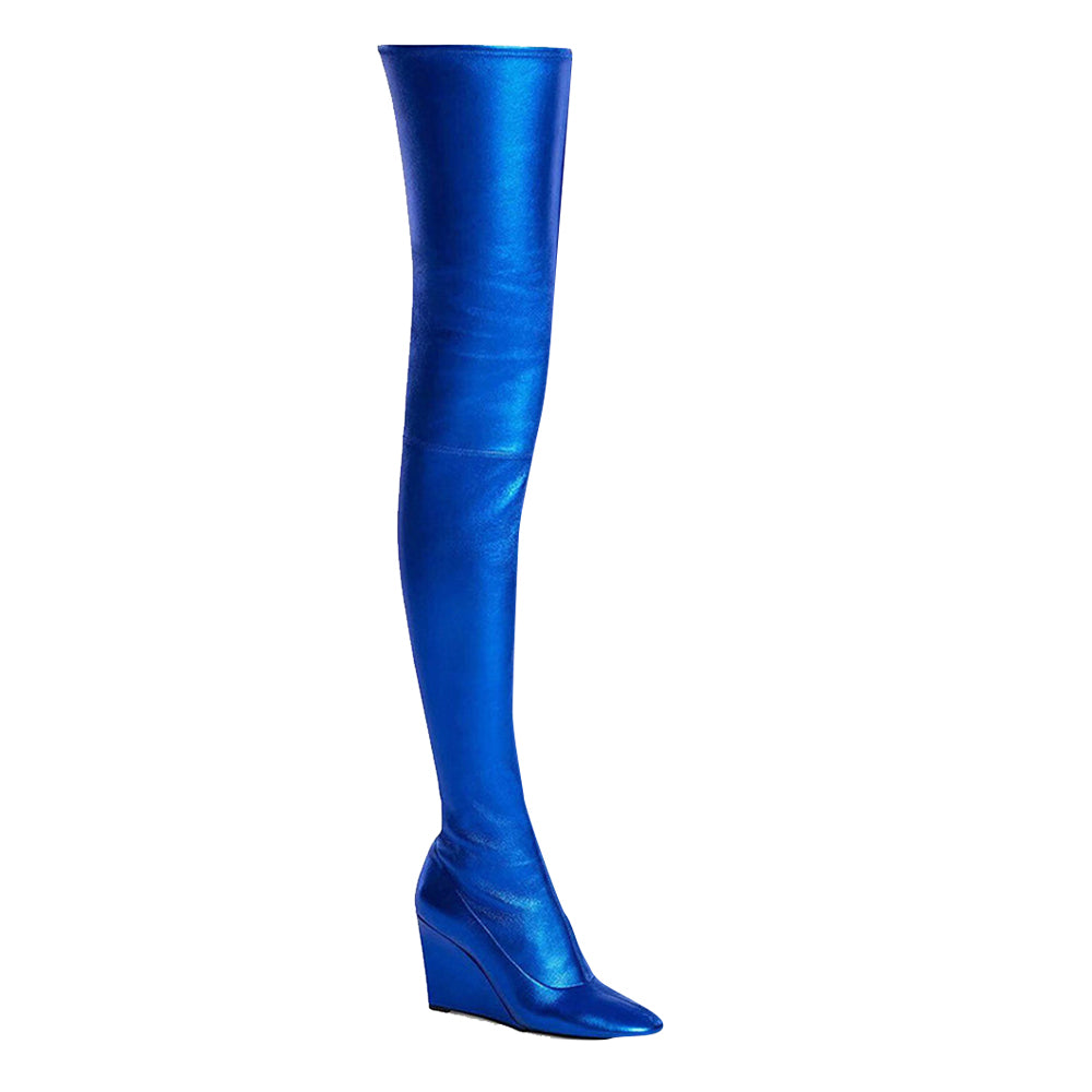 Wedged Heel Over The Knee Boots