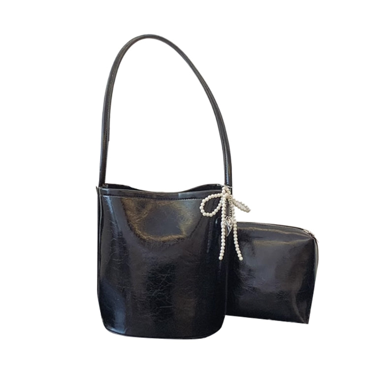 Pearl Bow Bucket Bag