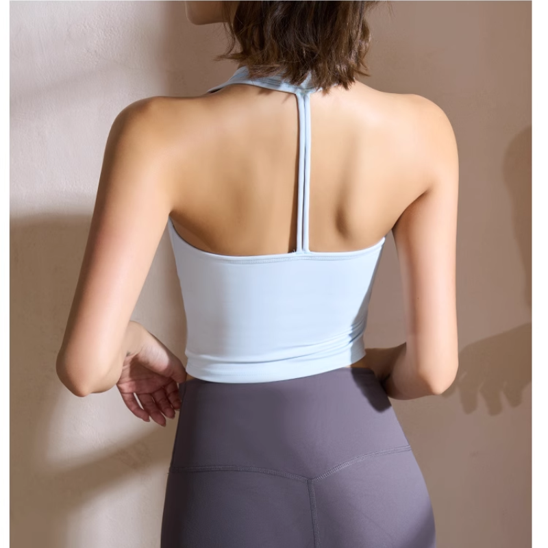 Yoga Pilates T-Strap Fitted Sports Bra
