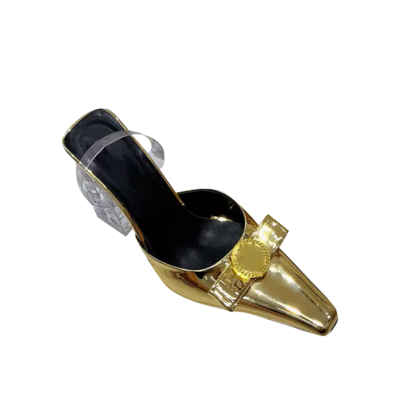 Bow Transparent Heel Sandals - 9.5cm