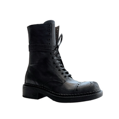 Lace Up Biker Ankle Boots