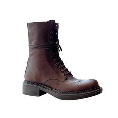 Lace Up Biker Ankle Boots
