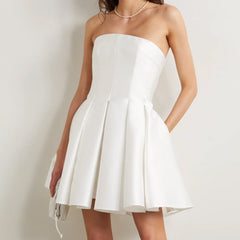 Fold Hem Mini Tube Evening Dress Gown