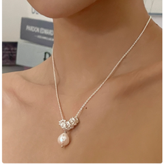 Multi Ring Pearl Necklace