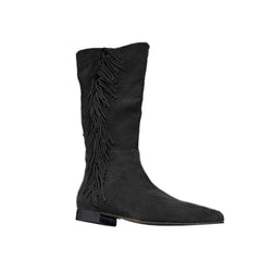 Fringed Knee High Boots