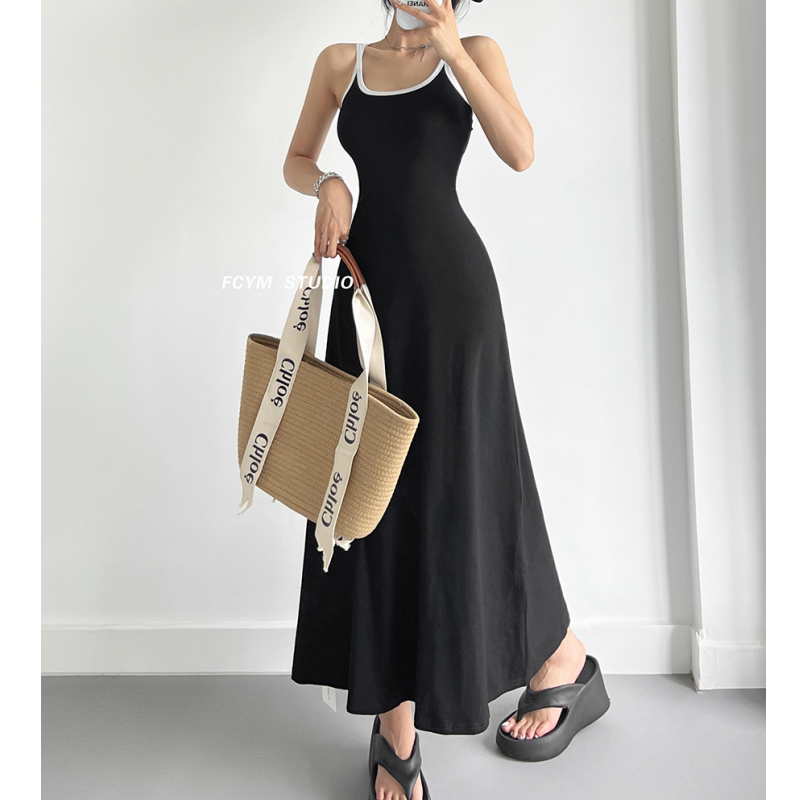 Bi-Color Maxi Dress