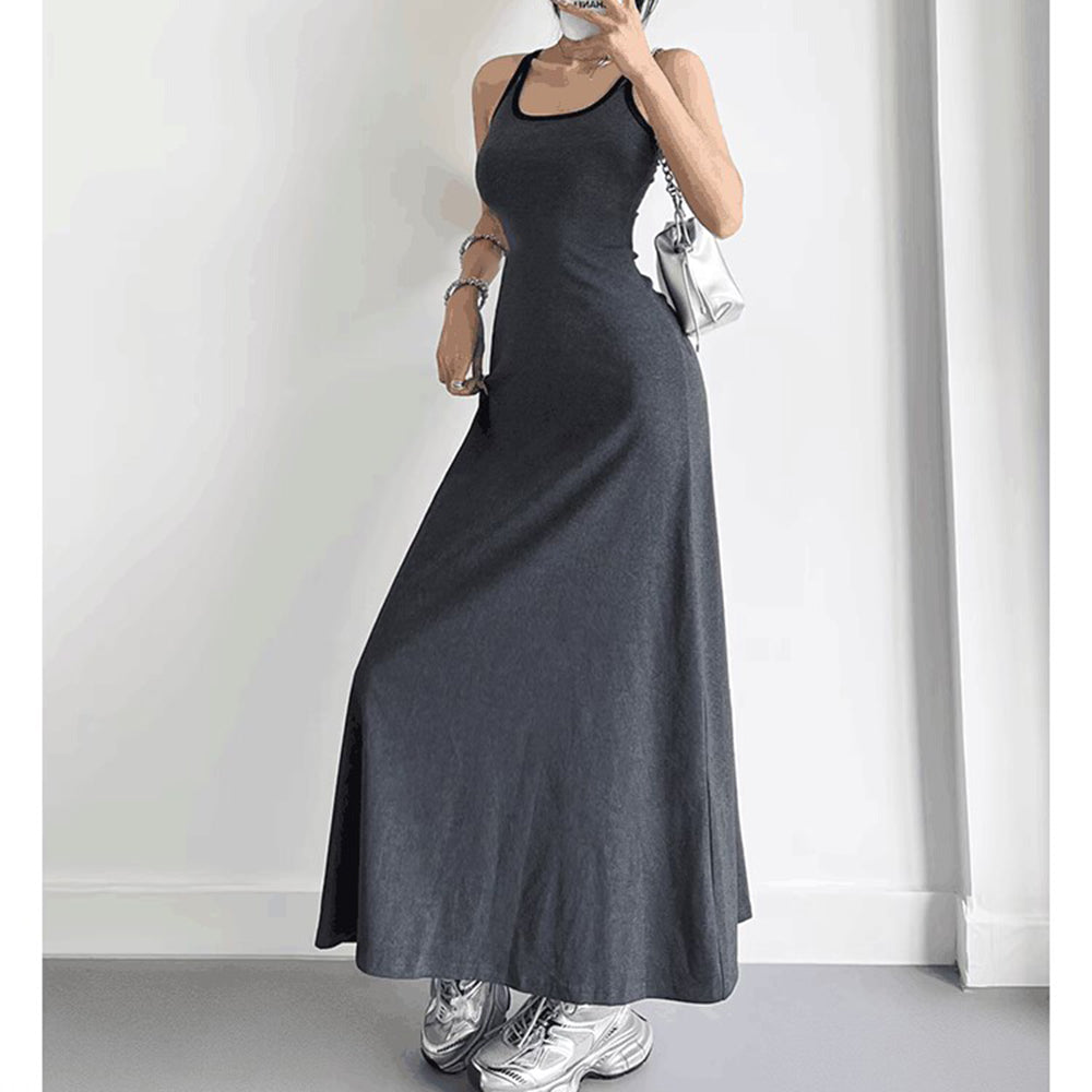 Bi-Color Maxi Dress