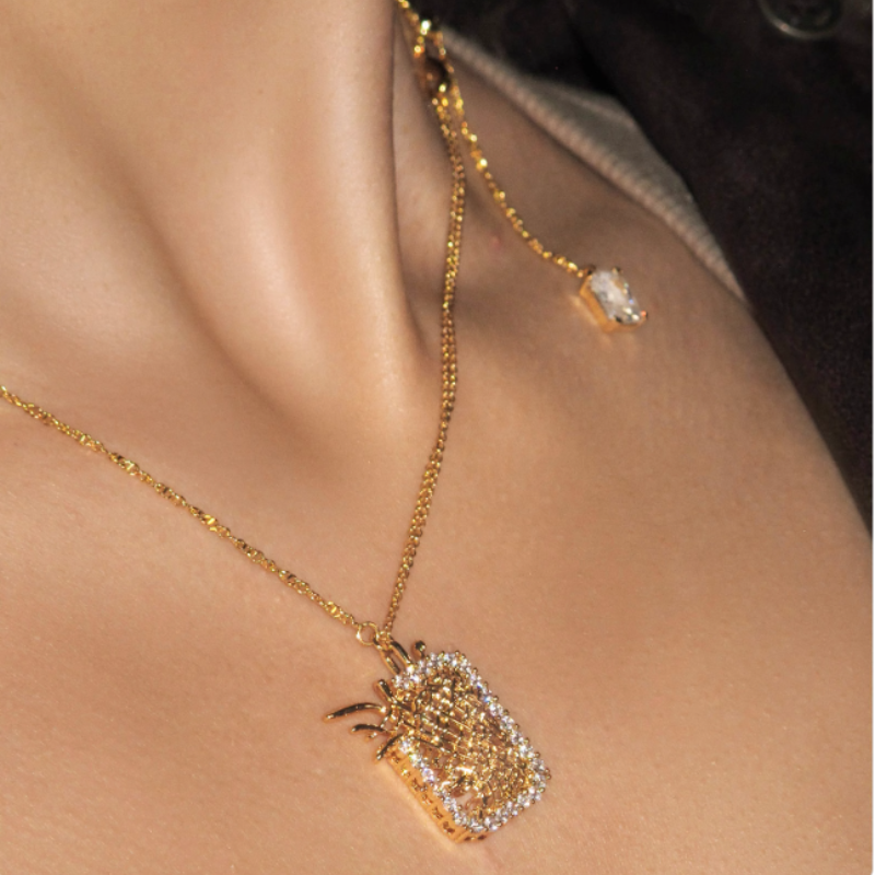 Diamante Braided Necklace