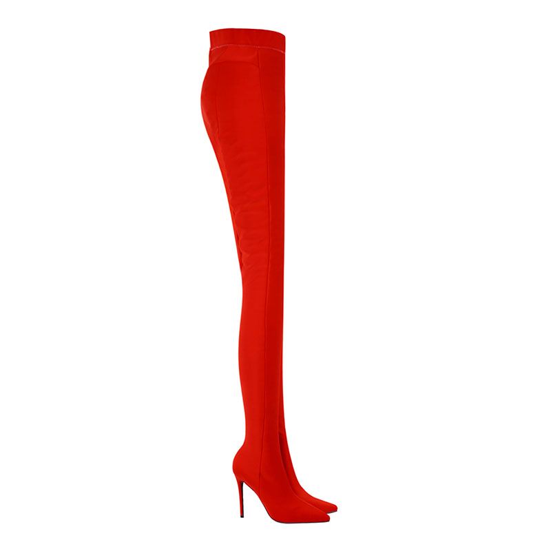Pointed Toe High Heel Boots