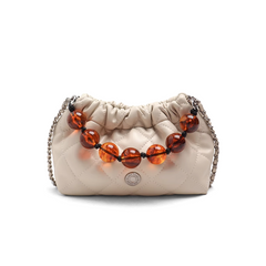 Beaded Embellished Quilted Cross Body Bag