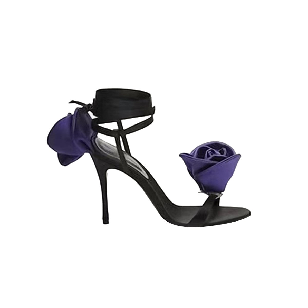 Flower Lace Up High Heel Sandals