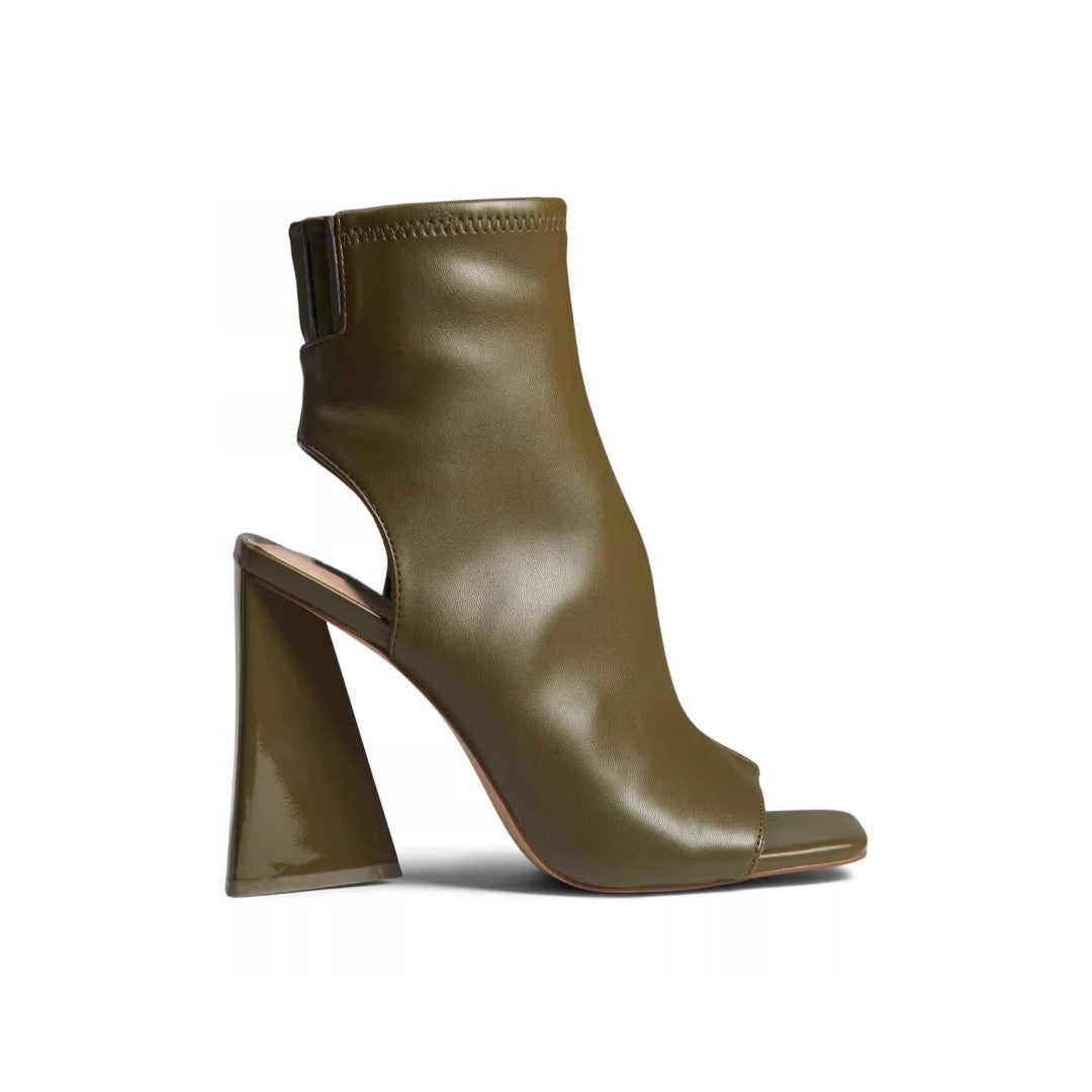 Block Heel Ankle Summer Boots