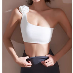Yoga Pilates Flower Embellished Fitted Sports Bra