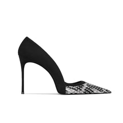 Sequinned Mid Heel Pumps - 8cm