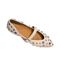 Studded Flat Ballet Shoes