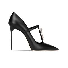 Diamante T-Strap High Heel Sandals - 10cm