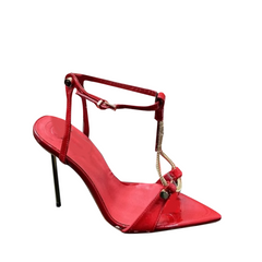 Chain Embellished High Heel Sandals