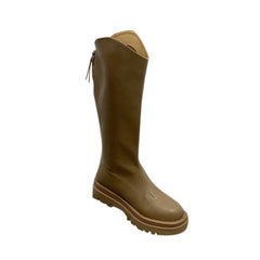 Leather Platform Knee High Boots