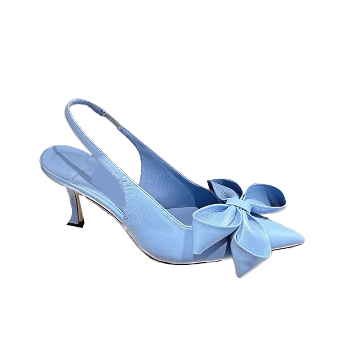 Bow Mid Heel Sandals