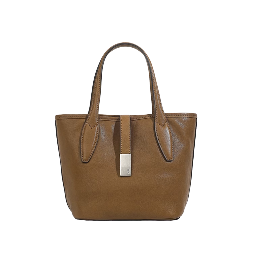 Metal Lock Oversized Tote Bag