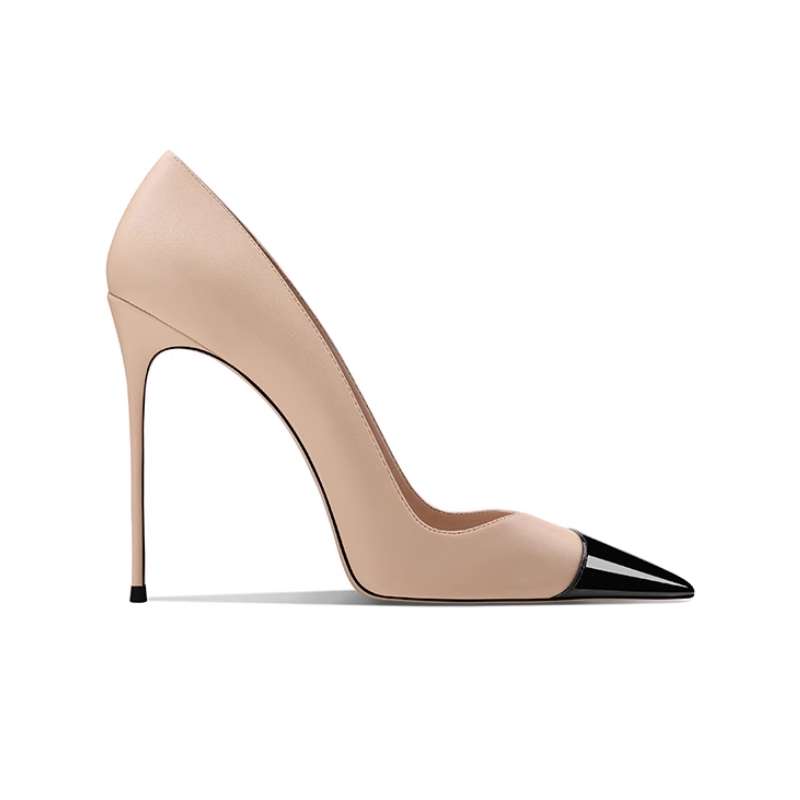 Bi-Color High Heel Pumps - 10cm